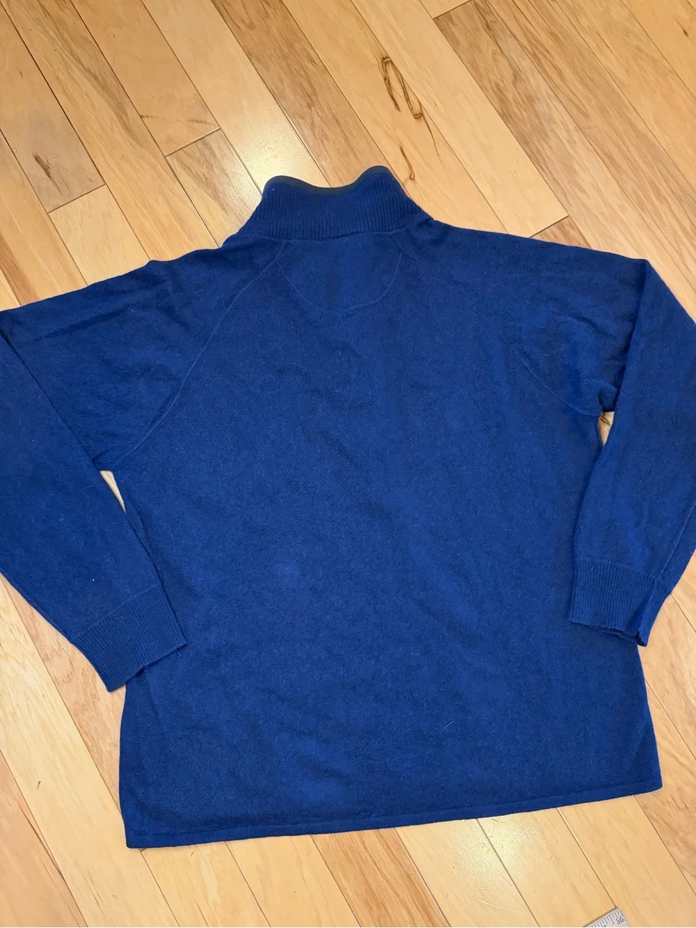 The North Face Navy 1/4 Zip Sweater Fleece Pullover Mens Sz L Relaxed Fit No Tag
